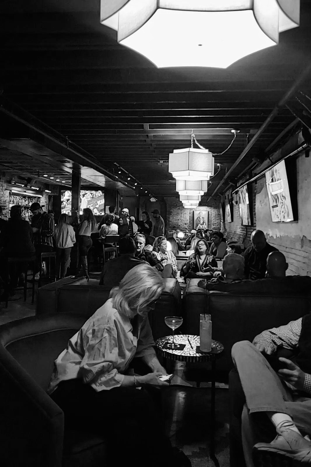 Chuco Underground bar with large group of people enjoying drinks